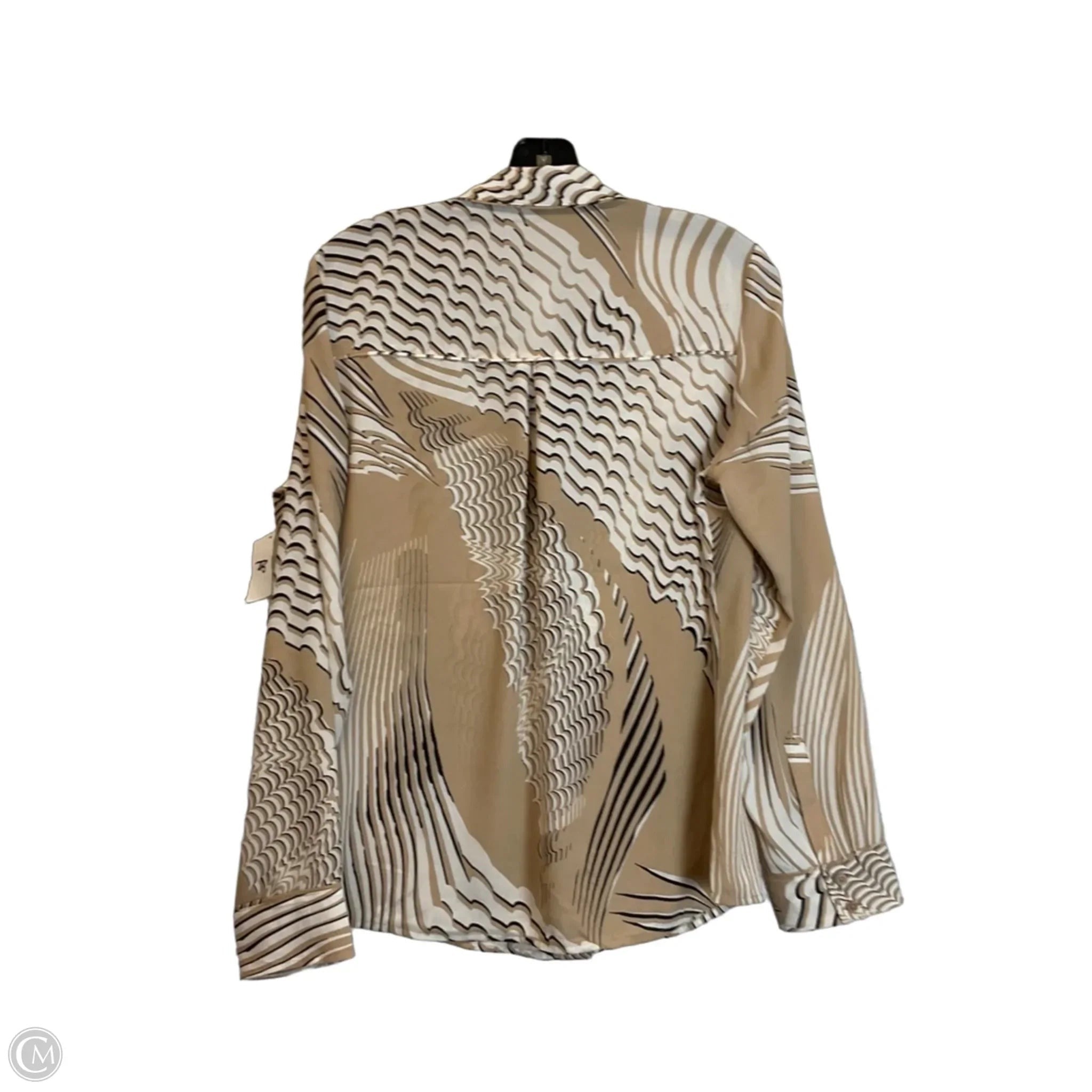 Top Long Sleeve By Express In Black & Cream, Size: M