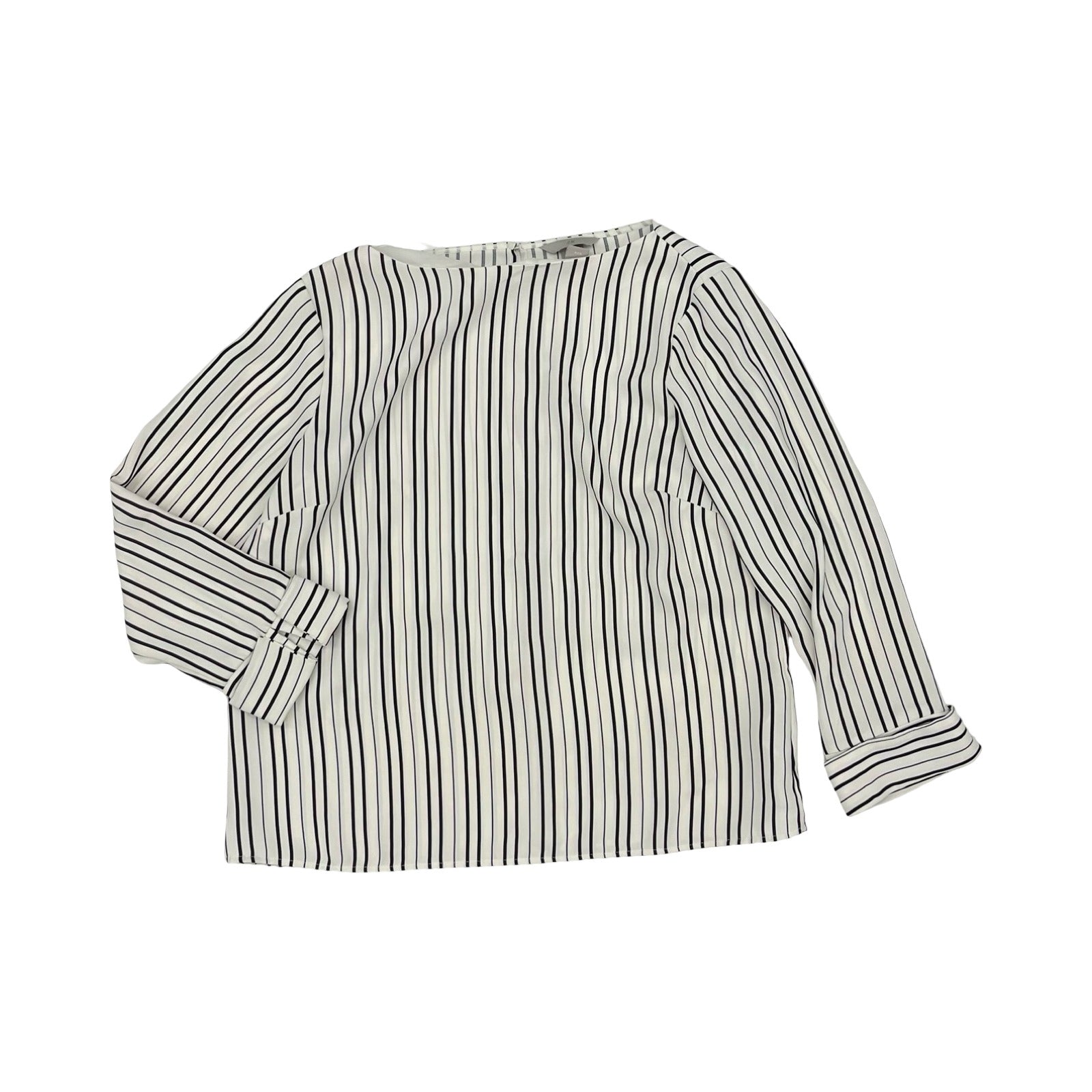 Blouse Ls By H&M In Black & White, Size:L