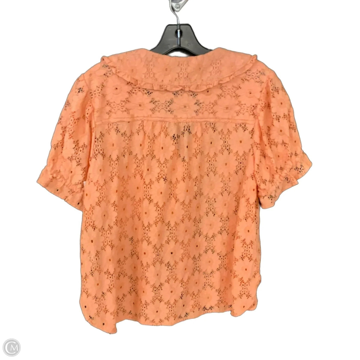 Blouse Short Sleeve By Pilcro In Peach, Size: L