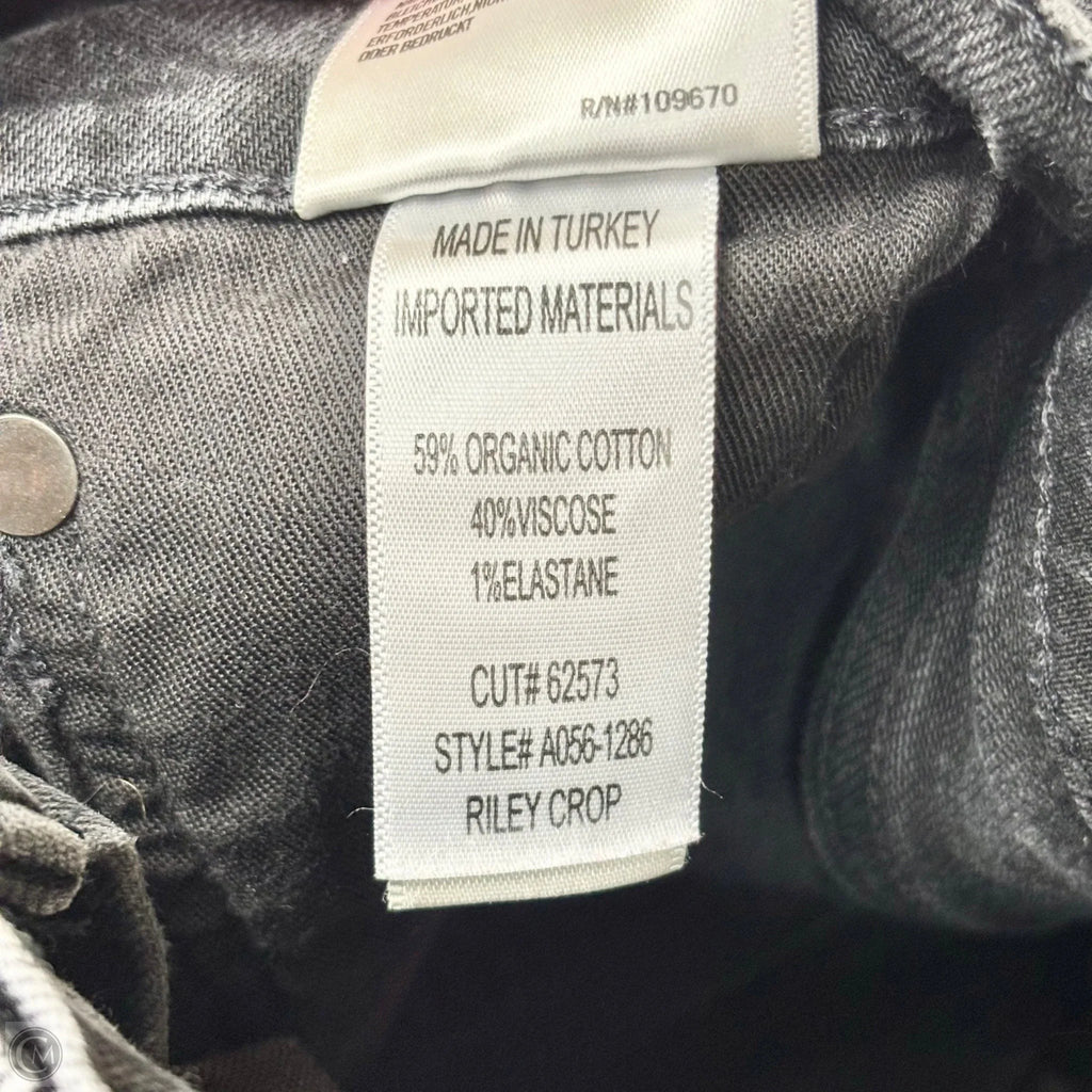 Jeans Straight By Agolde In Black Denim, Size: 4
