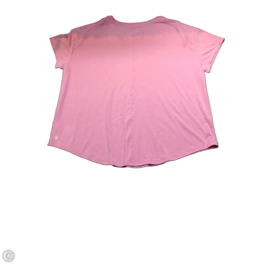 Athletic Top Short Sleeve By Athleta In Pink, Size: L