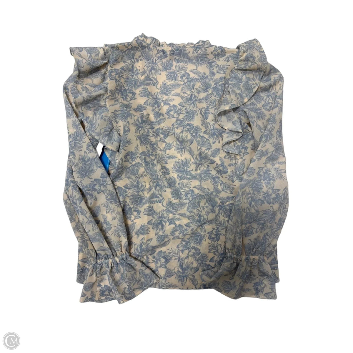 Top Long Sleeve By Express In Cream, Size: Xs
