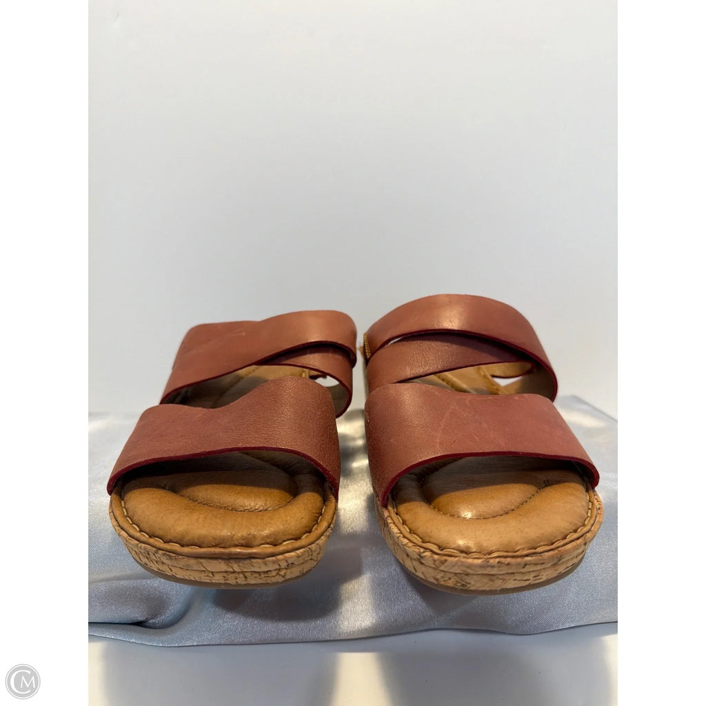 Sandals Heels Block By Born In Maroon, Size: 8