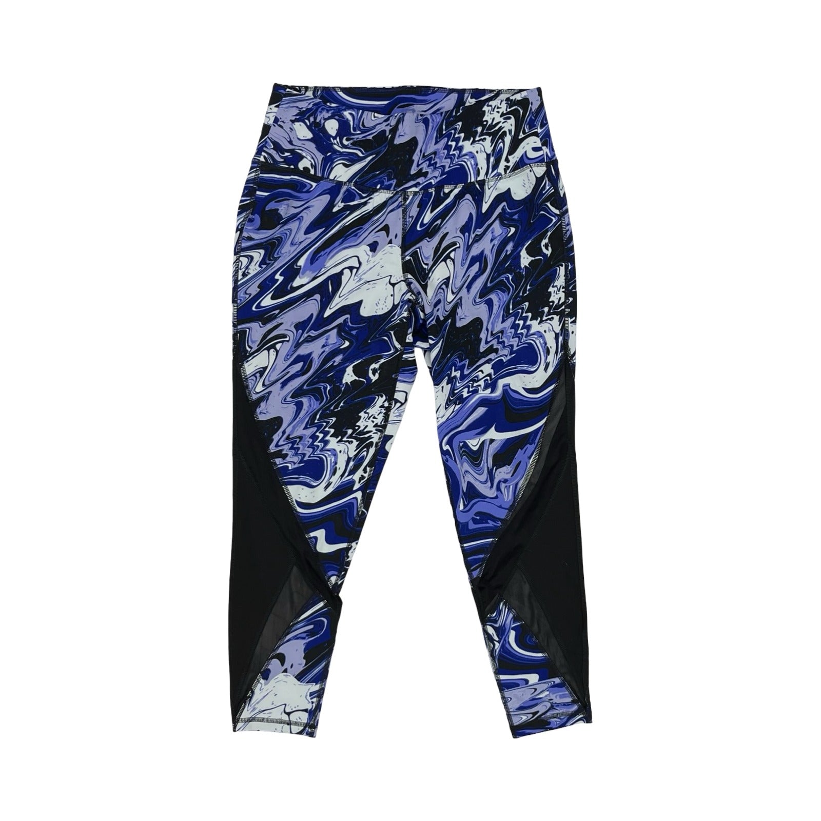 Athletic Leggings By Livi Active In Blue & White, Size:Xl