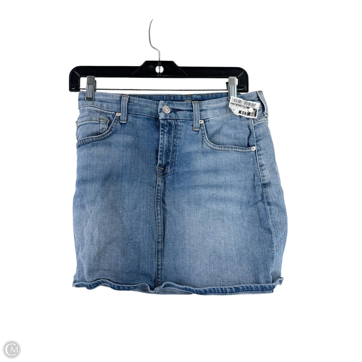 Skirt Mini & Short By 7 For All Mankind In Blue Denim, Size: 26