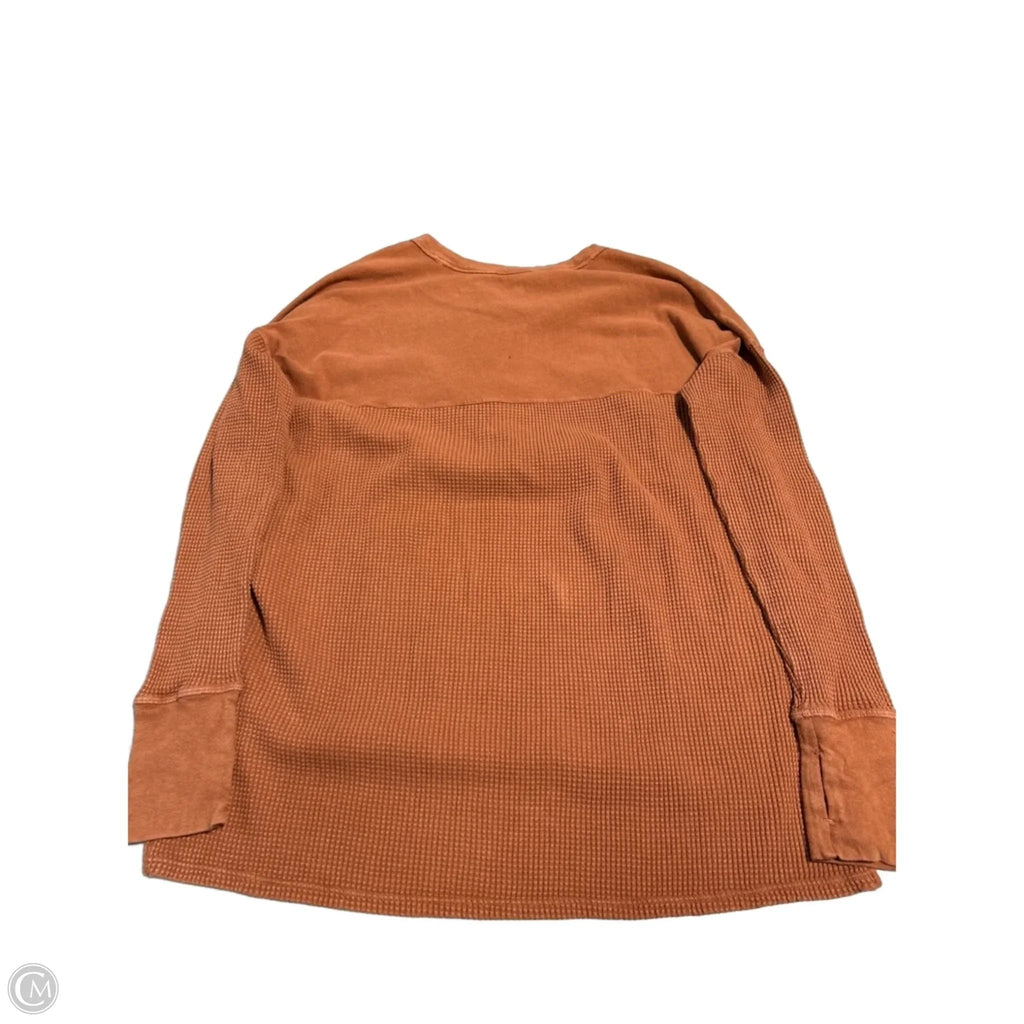Top Long Sleeve By Aerie In Orange, Size: M