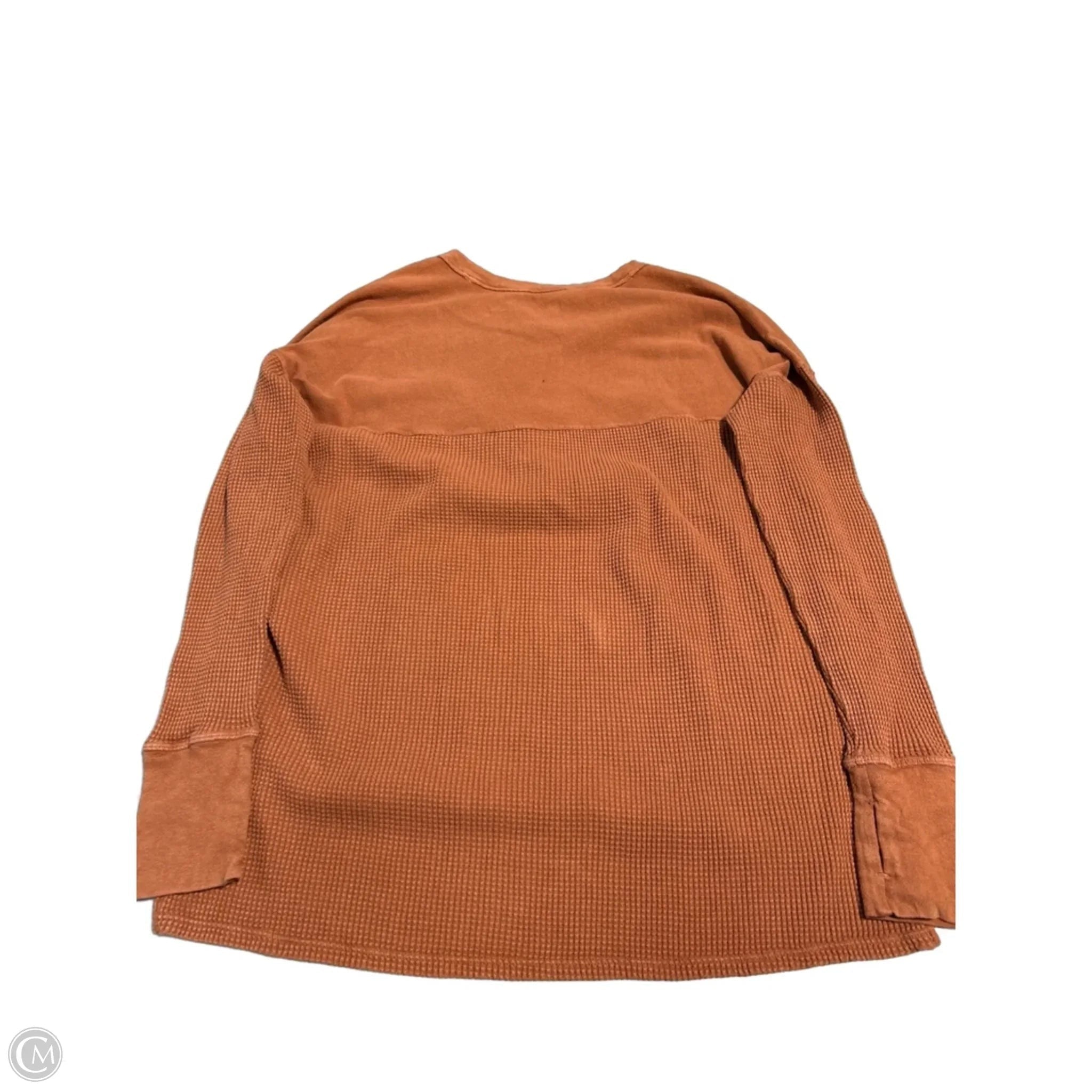 Top Long Sleeve By Aerie In Orange, Size: M