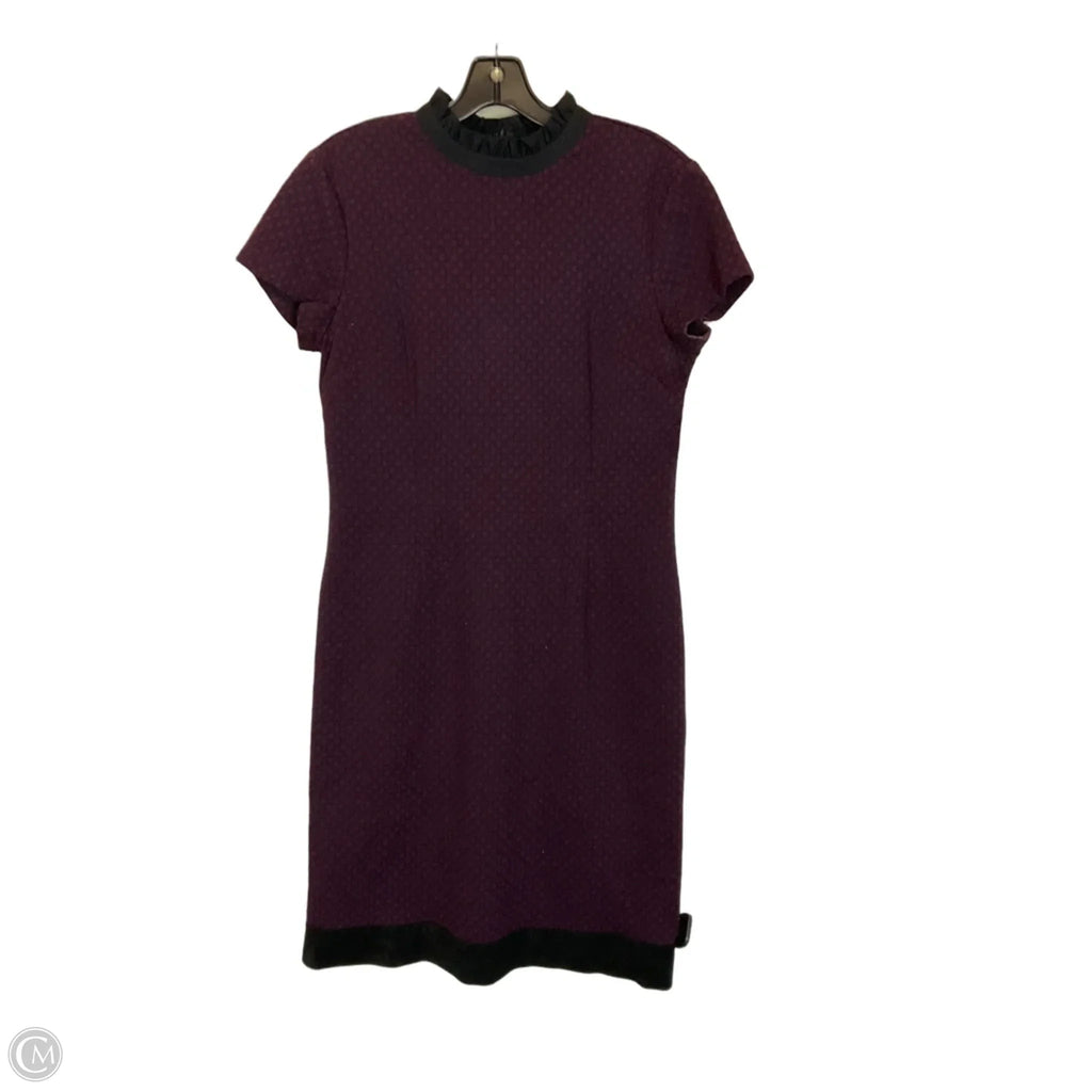 Dress Casual Midi By Ivanka Trump In Black & Purple, Size: 10