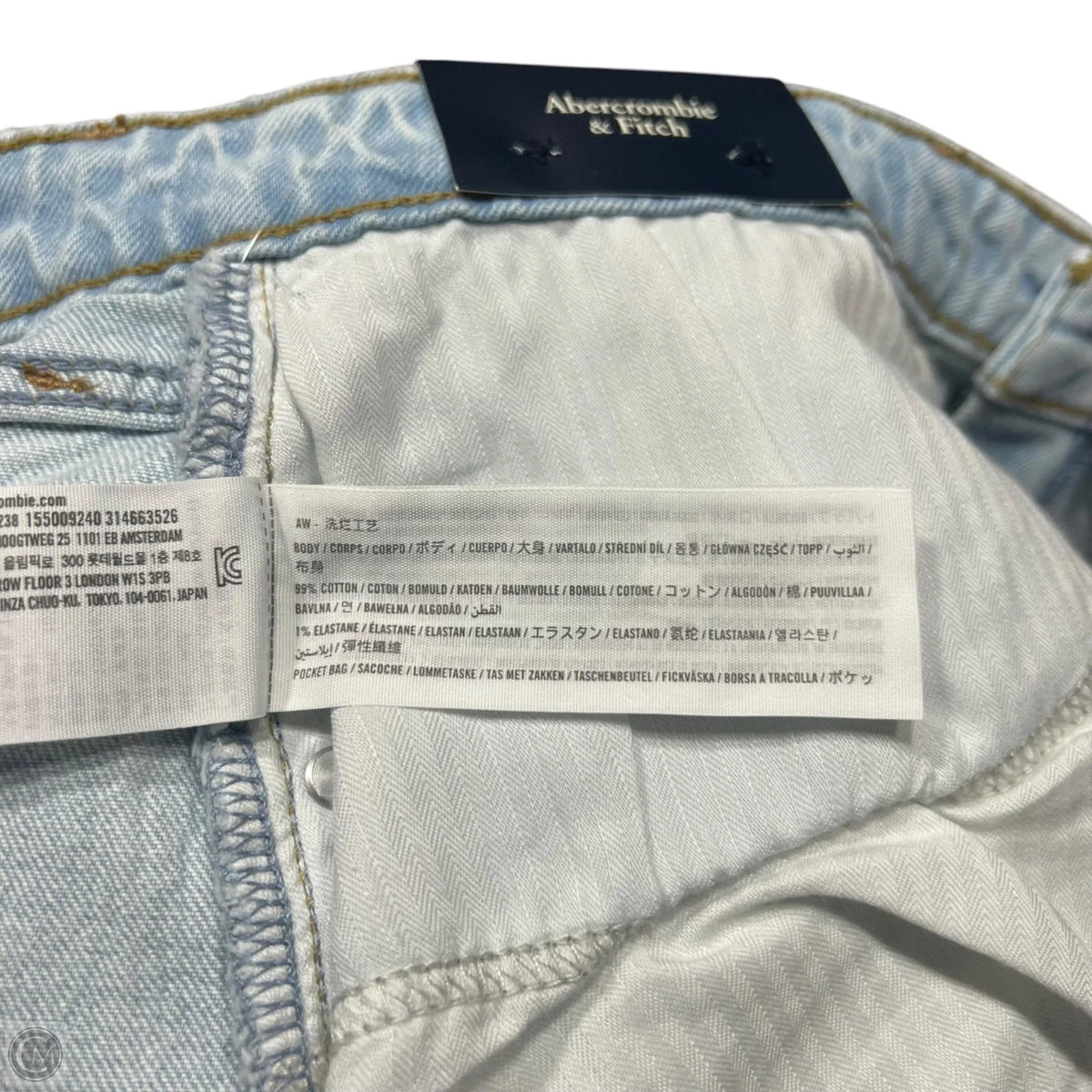 Jeans Straight By Abercrombie And Fitch In Blue Denim, Size: 14