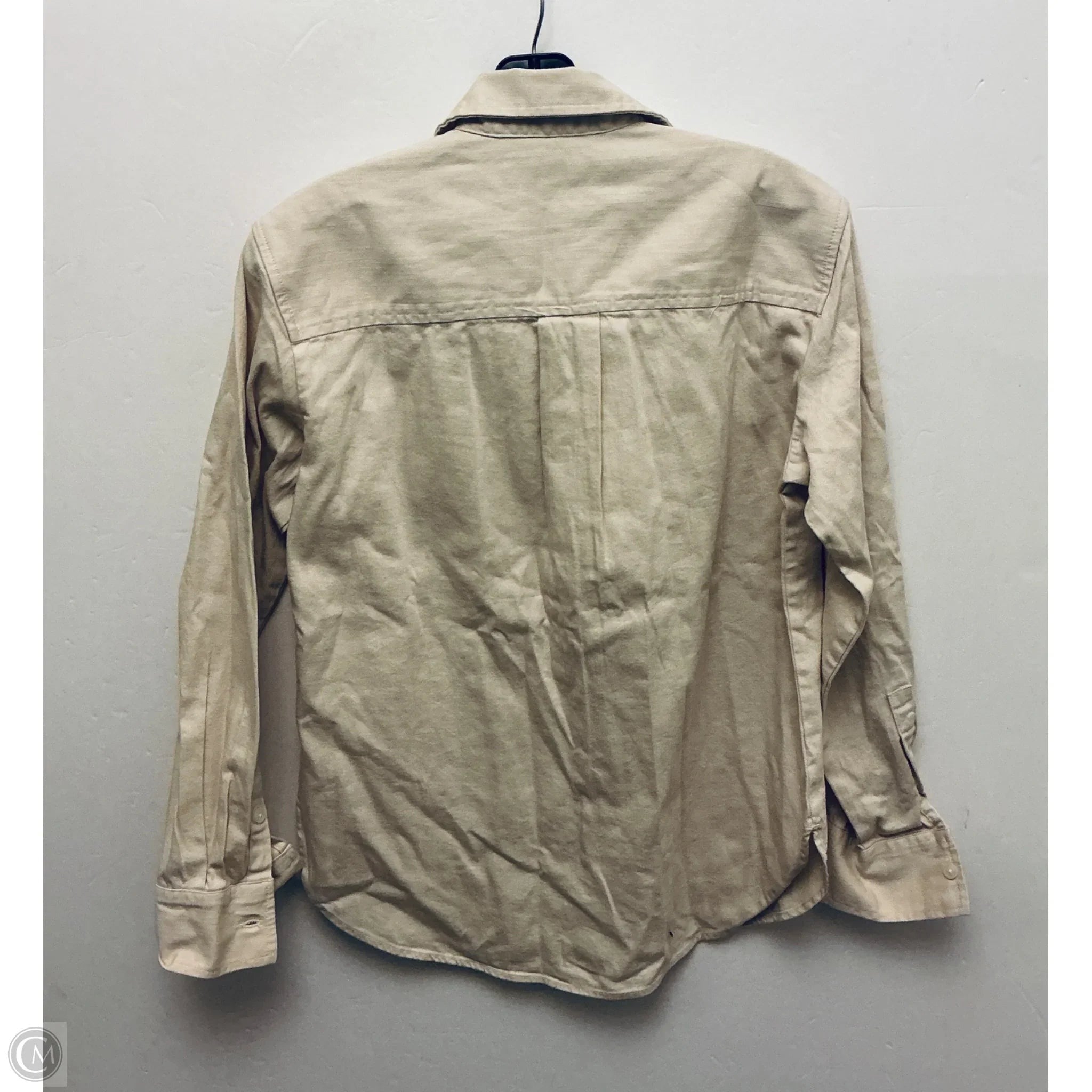Top Long Sleeve By Banana Republic In Tan, Size: Xs