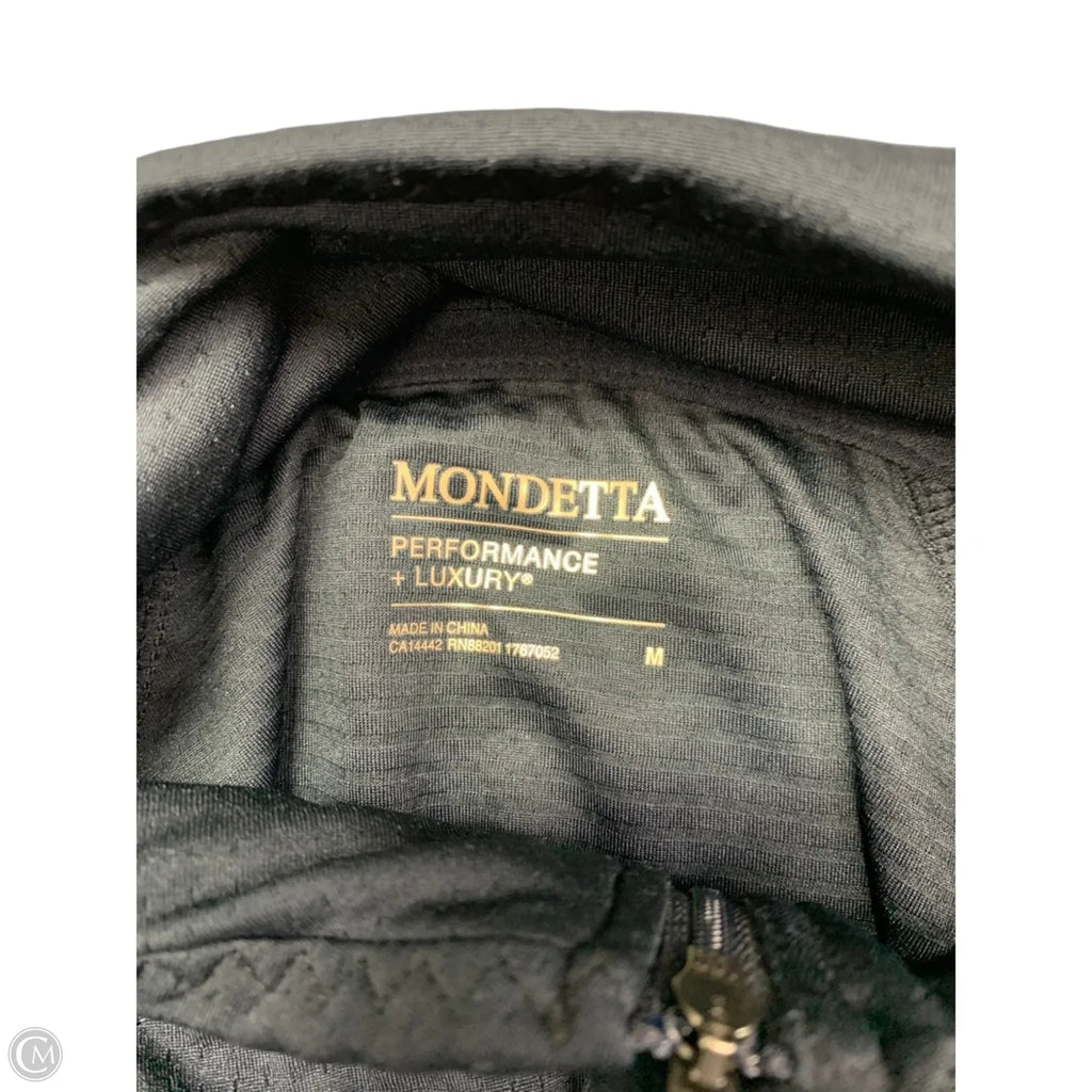 Athletic Top Long Sleeve Collar By Mondetta In Black, Size: M
