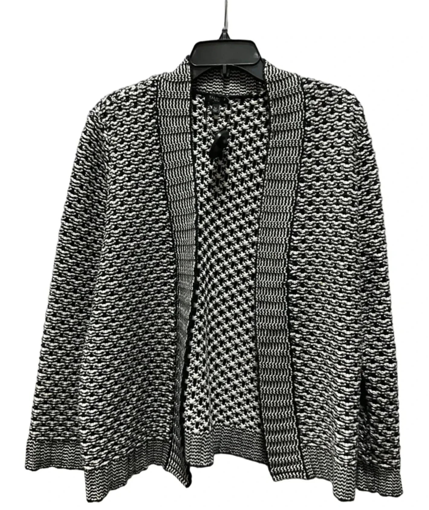 Cardigan By Talbots In Black & White, Size: L