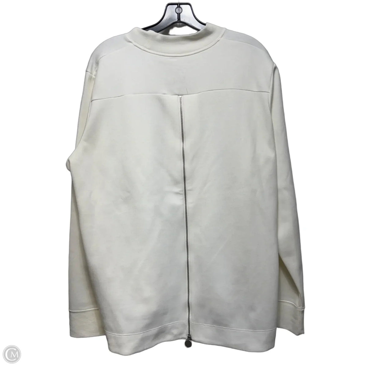 Athletic Top Long Sleeve Collar By Nike Apparel In White, Size: Xxl