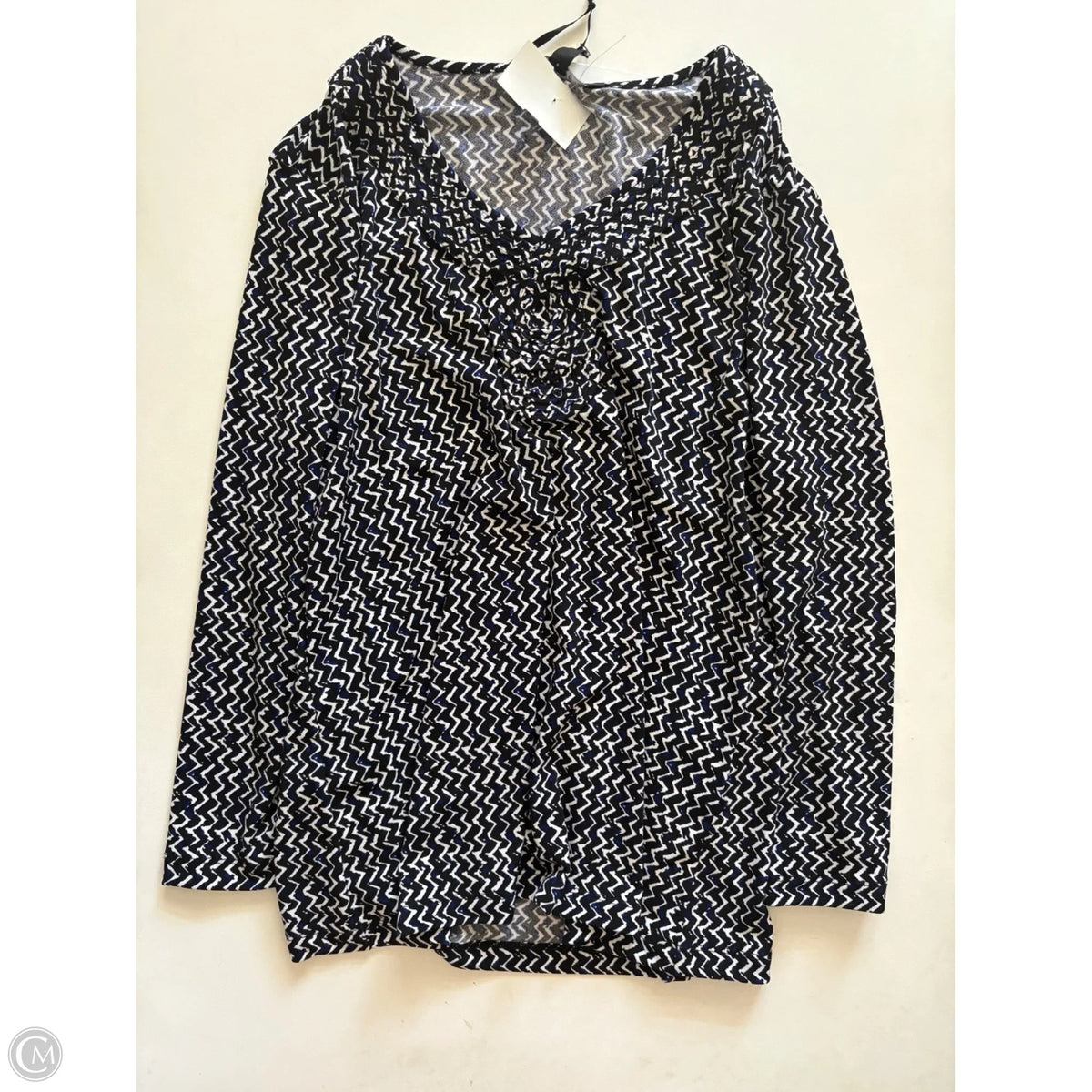 Blouse Long Sleeve By 41 Hawthorn In Navy, Size: L