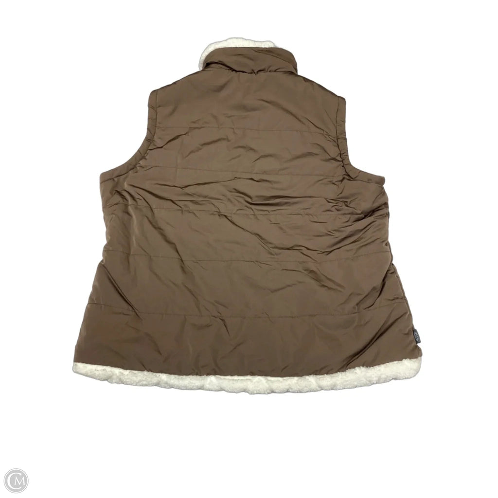 Vest Puffer & Quilted By Clothes Mentor In Brown, Size: L