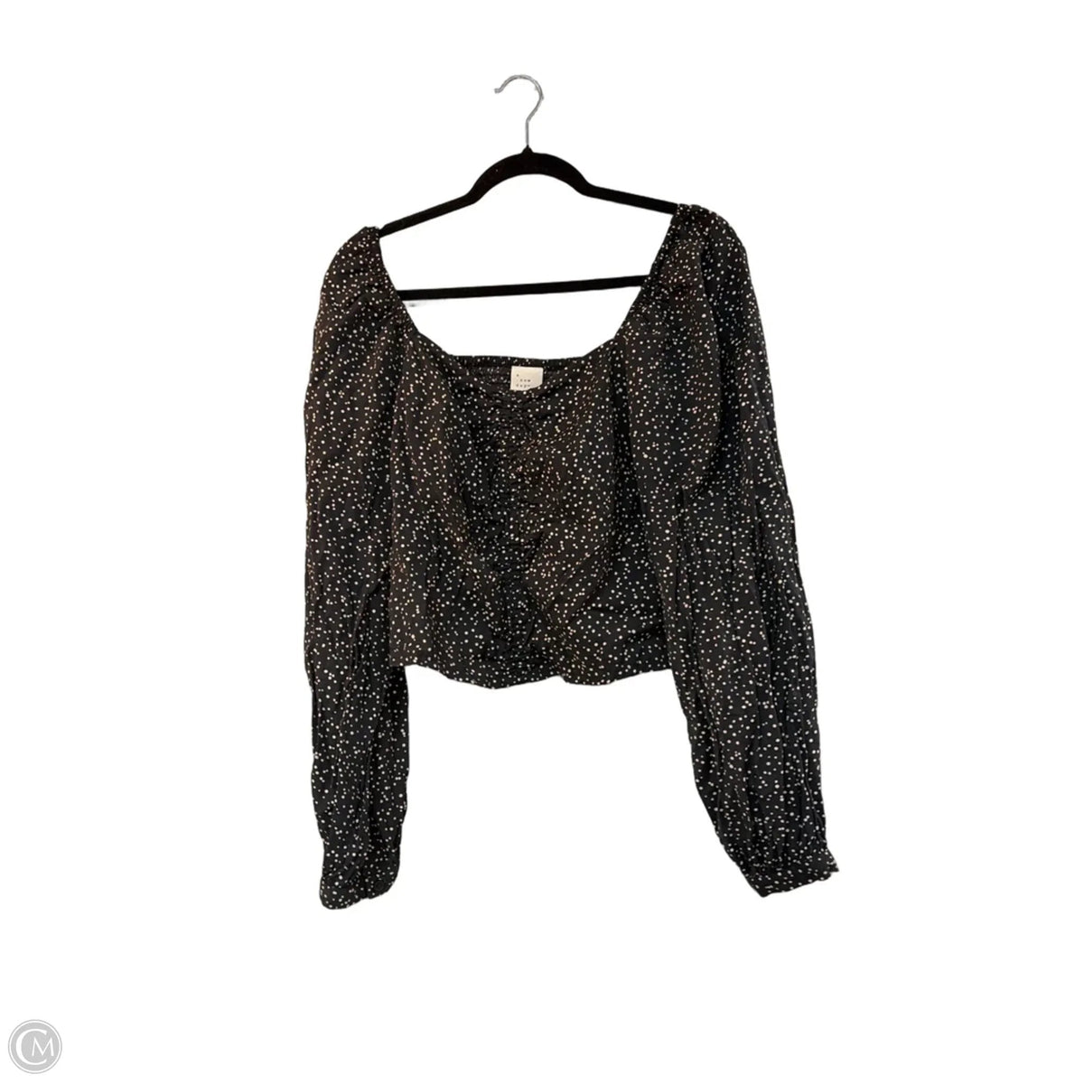 Blouse Long Sleeve By A New Day In Black, Size: L