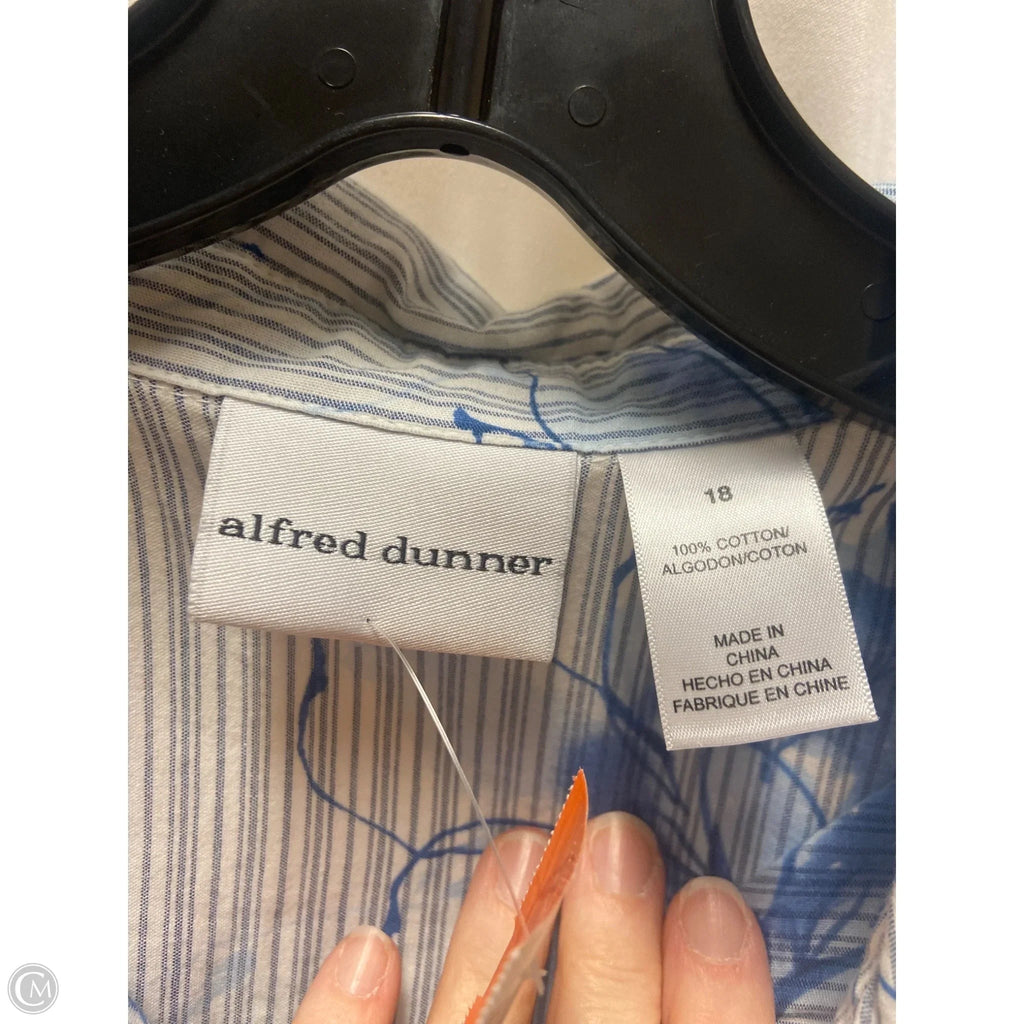 Top Long Sleeve By Alfred Dunner In Blue, Size: 1x