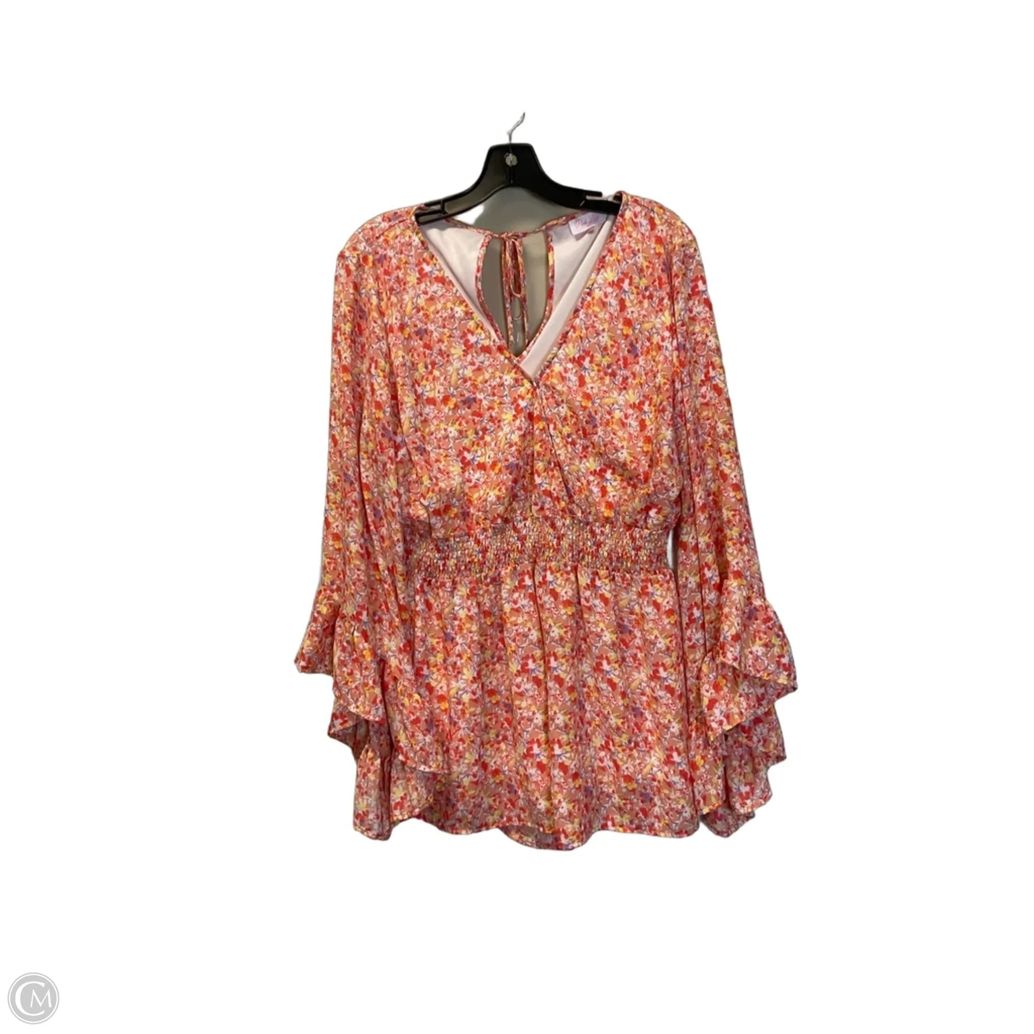 Romper By Pink Lily In Floral Print, Size: Xl