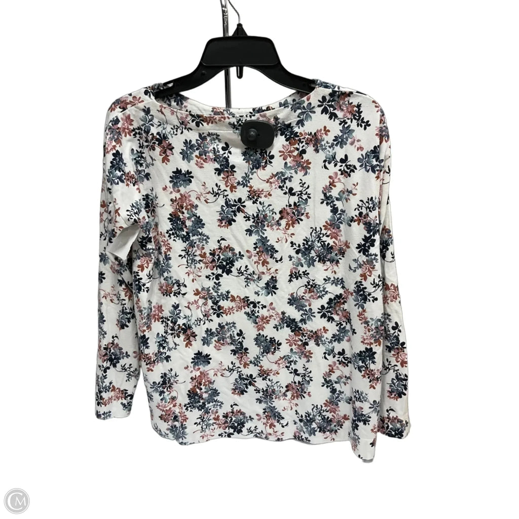 Top Long Sleeve By J. Jill In Floral Print, Size: Xs