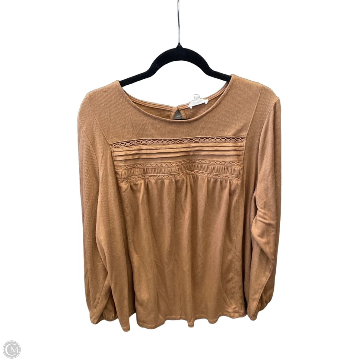 Top Long Sleeve By Maurices In Brown, Size: 2x