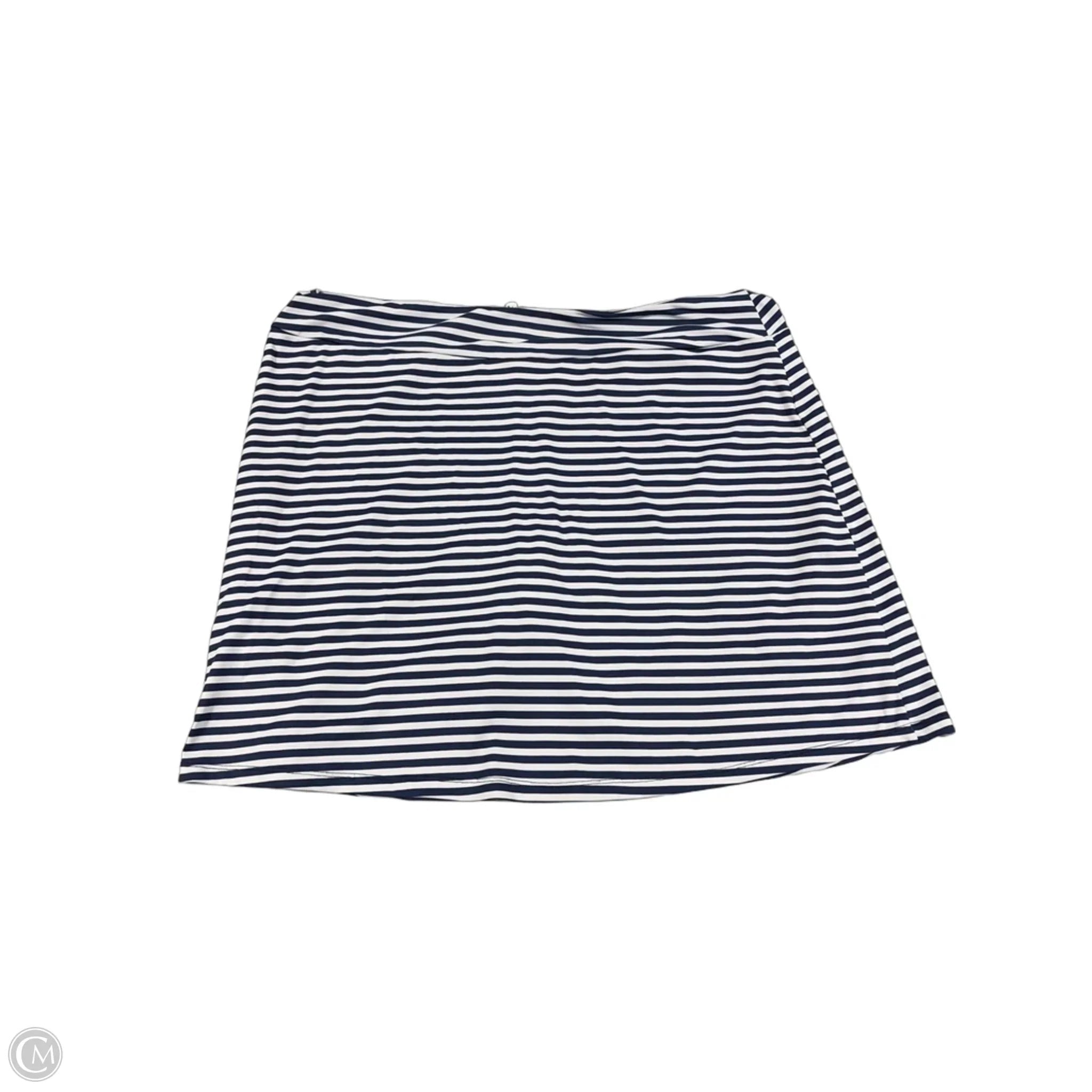 Athletic Skort By Lulu B In Striped Pattern, Size: Xl