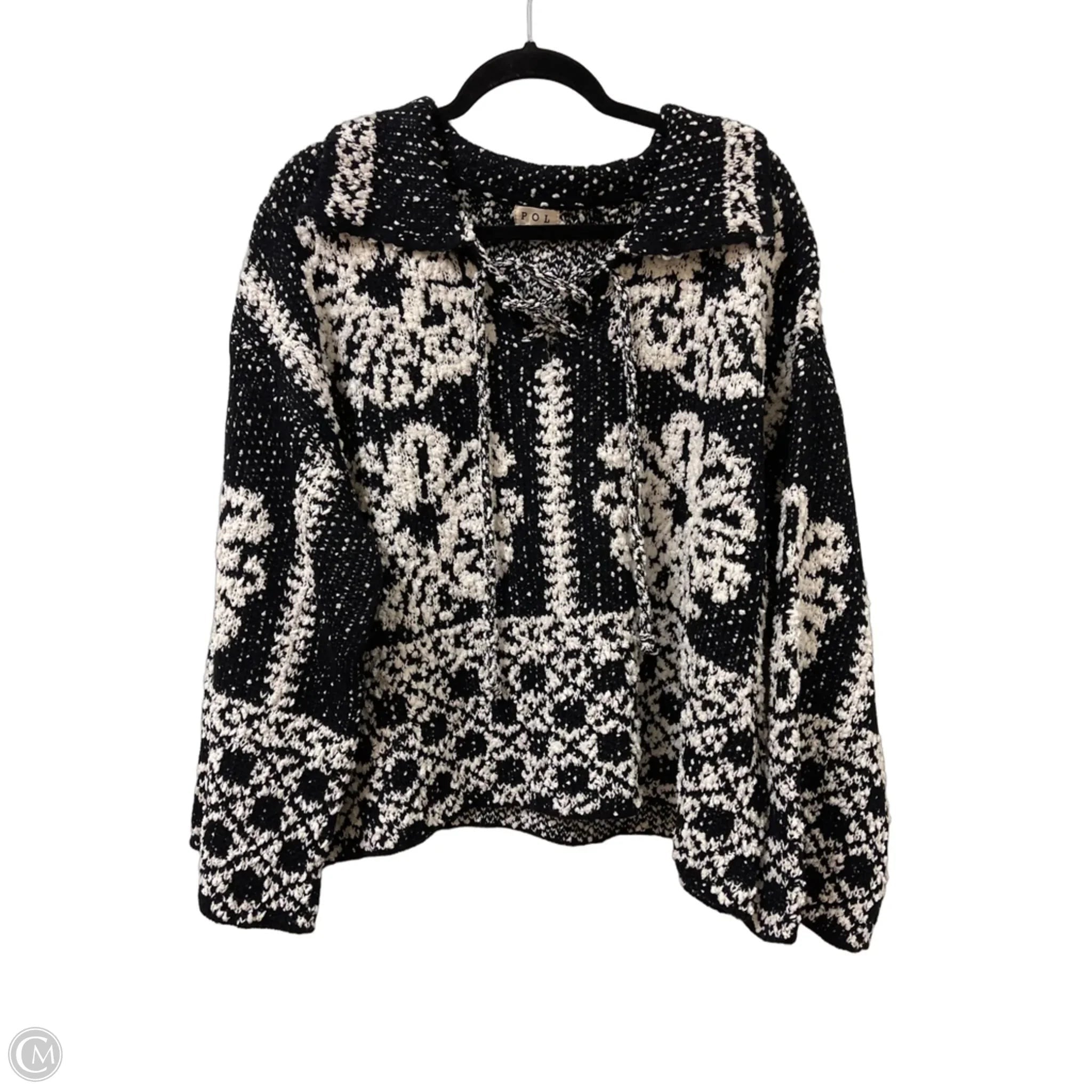 Sweater By Pol In Black & White, Size: S