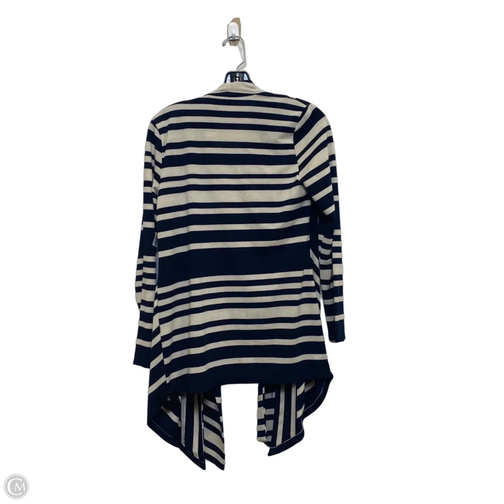 Cardigan By Chicos In Blue & Cream, Size: S