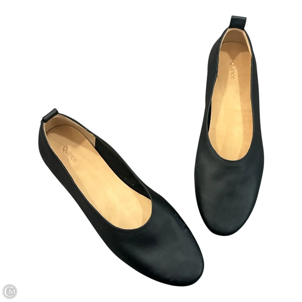 Shoes Flats By Quince In Black, Size: 10