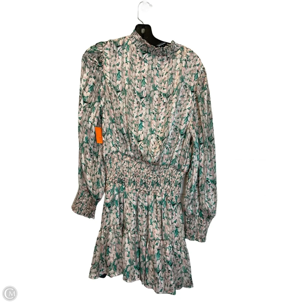 Dress Casual Short By Clothes Mentor In Green & Pink, Size: L
