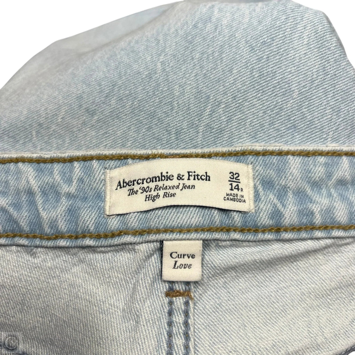 Jeans Straight By Abercrombie And Fitch In Blue Denim, Size: 14