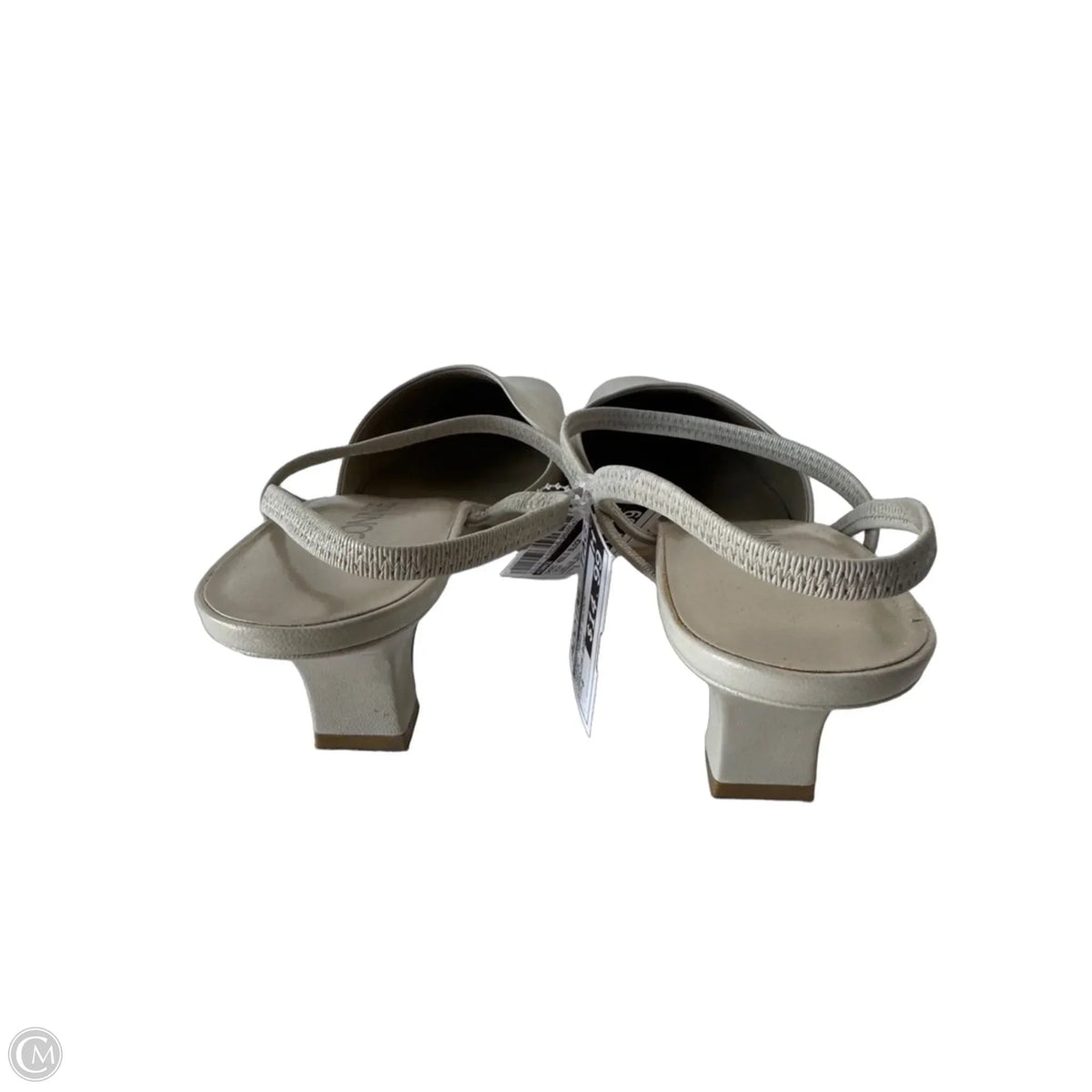 Shoes Heels Block By Connie In Cream, Size: 8
