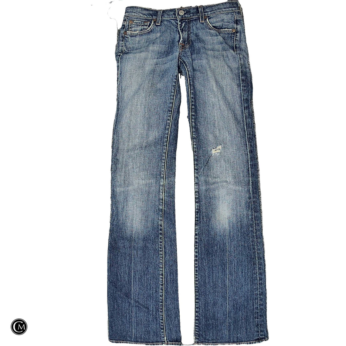 Jeans Boot Cut By 7 For All Mankind In Blue Denim, Size: 4