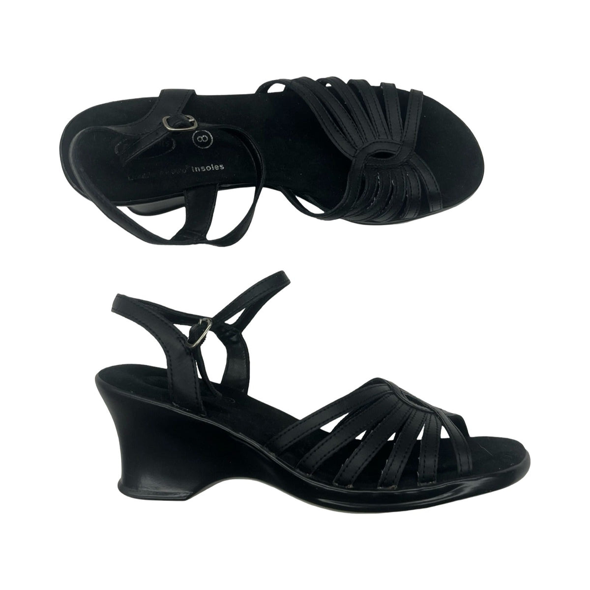 Sandals Heels Block By Dr Scholls In Black, Size:8