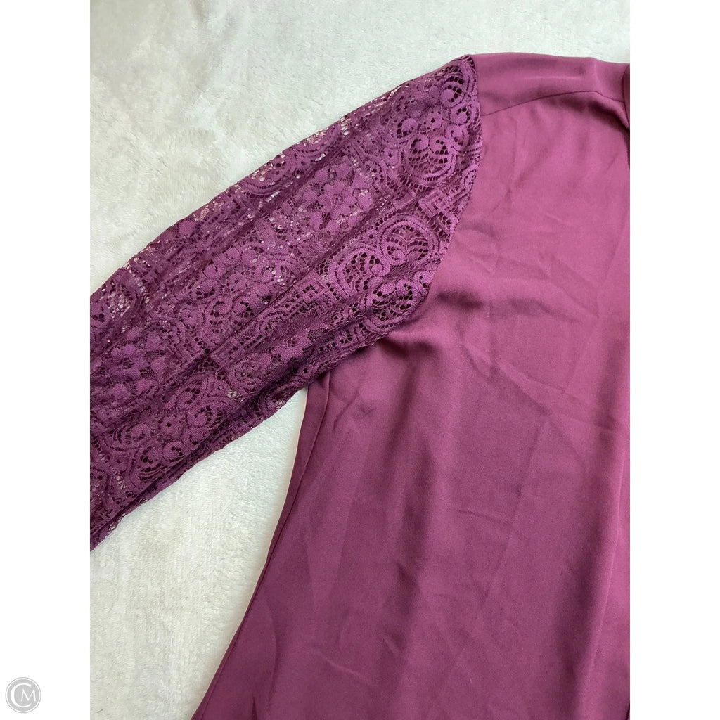 Top Long Sleeve By Loft In Purple, Size: M
