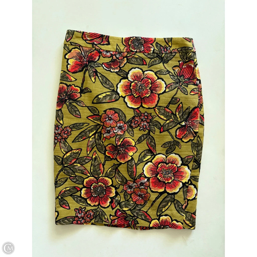 Skirt Midi By Loft In Floral Print, Size: 2