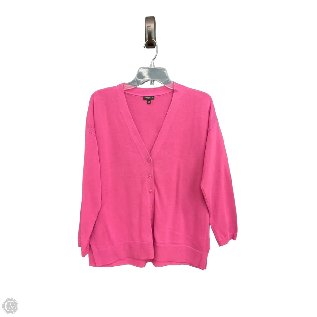Sweater Cardigan By Talbots In Pink, Size: Lp