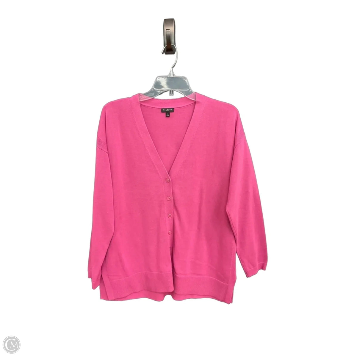 Sweater Cardigan By Talbots In Pink, Size: Lp
