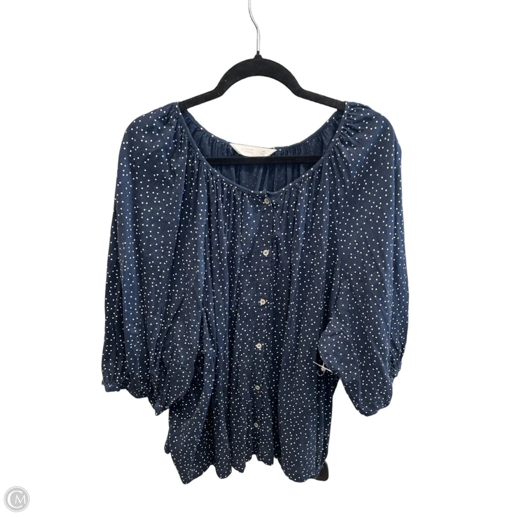 Top Long Sleeve By Lc Lauren Conrad In Blue, Size: 2x
