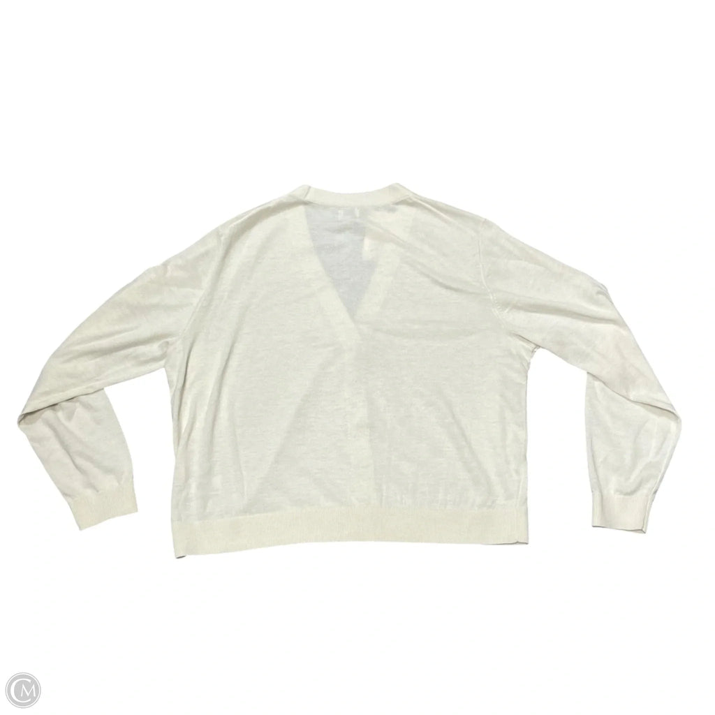 Sweater Cardigan By A New Day In Cream, Size: M