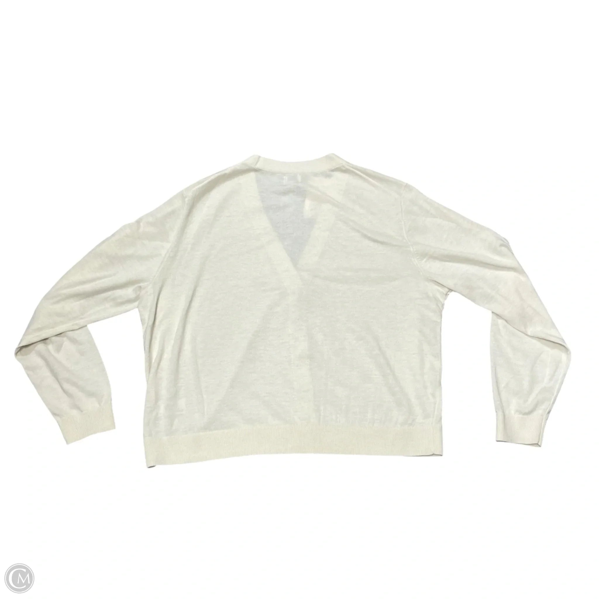 Sweater Cardigan By A New Day In Cream, Size: M