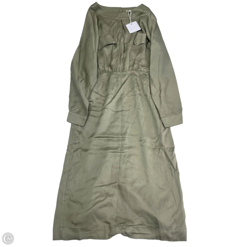 Dress Casual Midi By Cmc In Green, Size: S