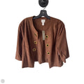 Blazer By Chicos In Brown & Gold, Size: M