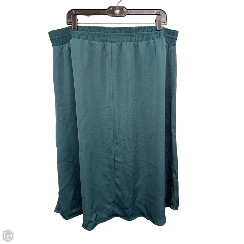 Skirt Midi By A New Day In Teal, Size: Xxl