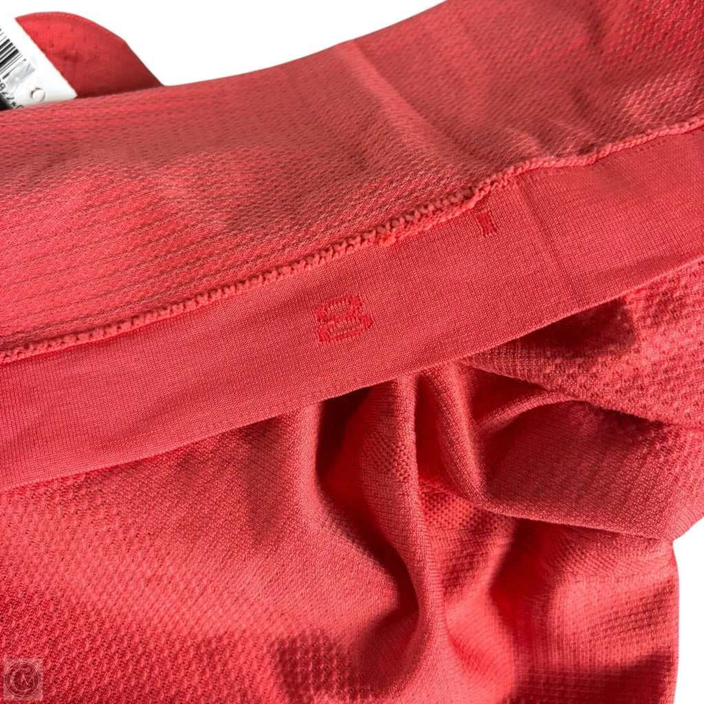 Athletic Top Short Sleeve By Lululemon In Orange, Size: M
