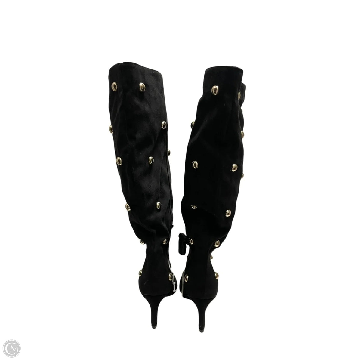 Boots Over-the-knee Heels By A New Day In Black & Silver, Size: 8.5