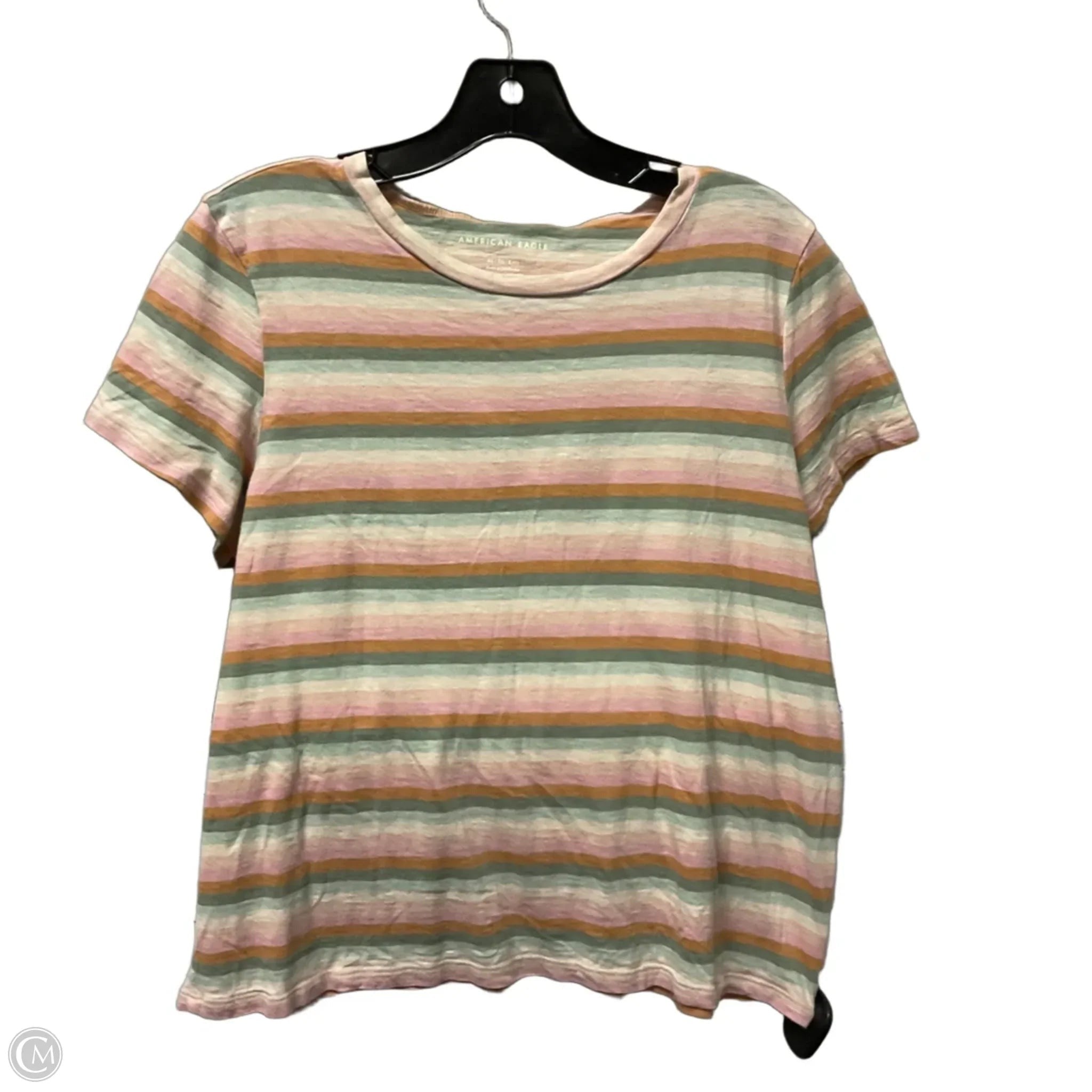 Top Short Sleeve By American Eagle In Multi-colored, Size: Xl