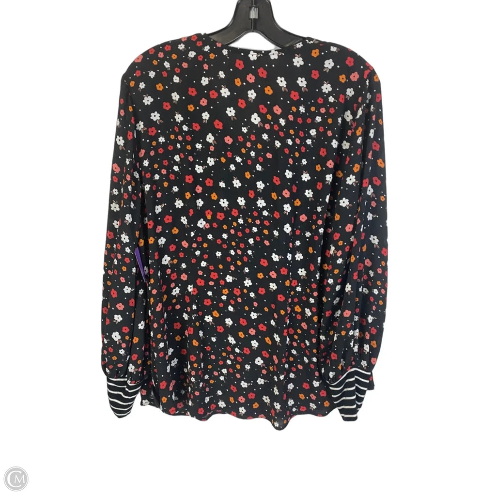 Top Long Sleeve By Cabi In Floral Print, Size: L