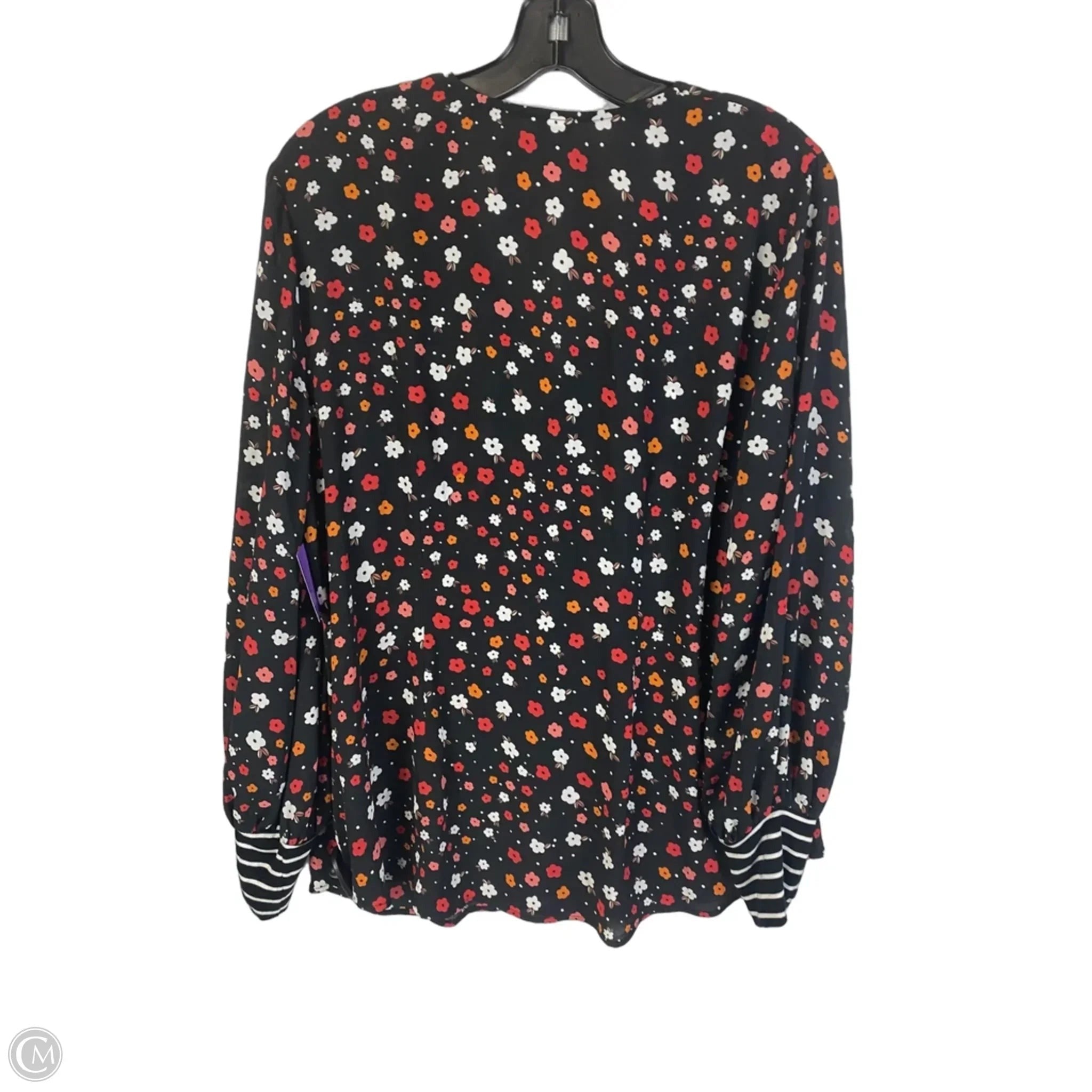 Top Long Sleeve By Cabi In Floral Print, Size: L