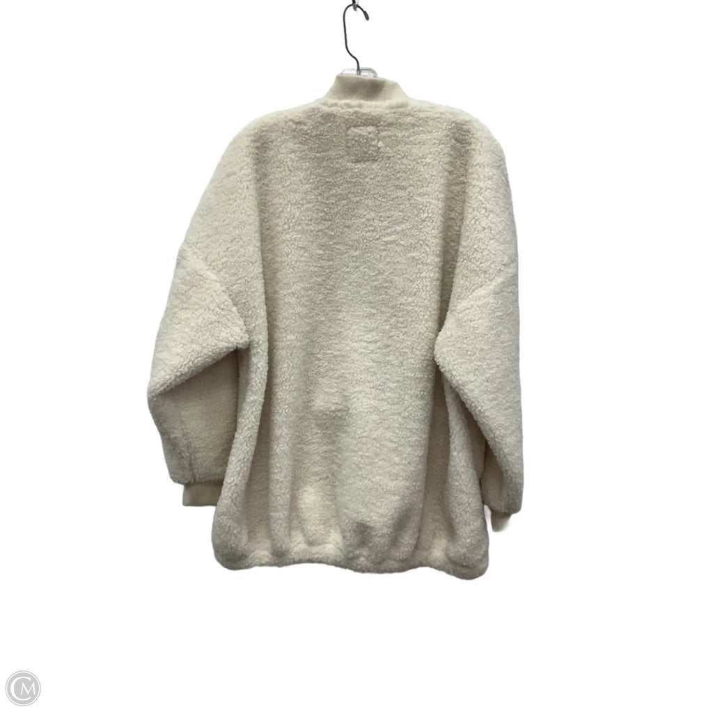 Coat Faux Fur & Sherpa By Abercrombie And Fitch In White, Size: L