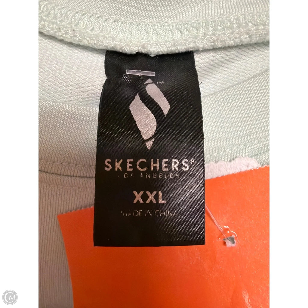 Top Short Sleeve By Skechers In Green, Size: Xxl